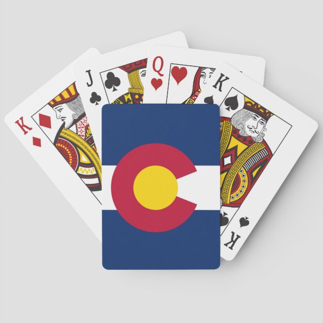 Jeu De Cartes Deck Playing Cards with Flag of Colorado, USA (dos)