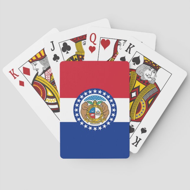 Jeu De Cartes Deck Playing Cards with Flag of Missouri (dos)