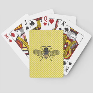 Jeu De Cartes Décor cadeau Motif BEE Jaune Polkadot tendance Nou