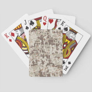 Jeu De Cartes Décor Camouflage numérique style désert