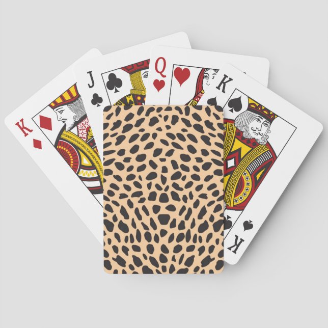 Jeu De Cartes Décor de guépard de peau (dos)