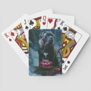 Jeu De Cartes Décor de Noël Cane Corso Snowy Sleigh