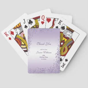 Jeu De Cartes Décoration Parties scintillant violet parkly Anniv