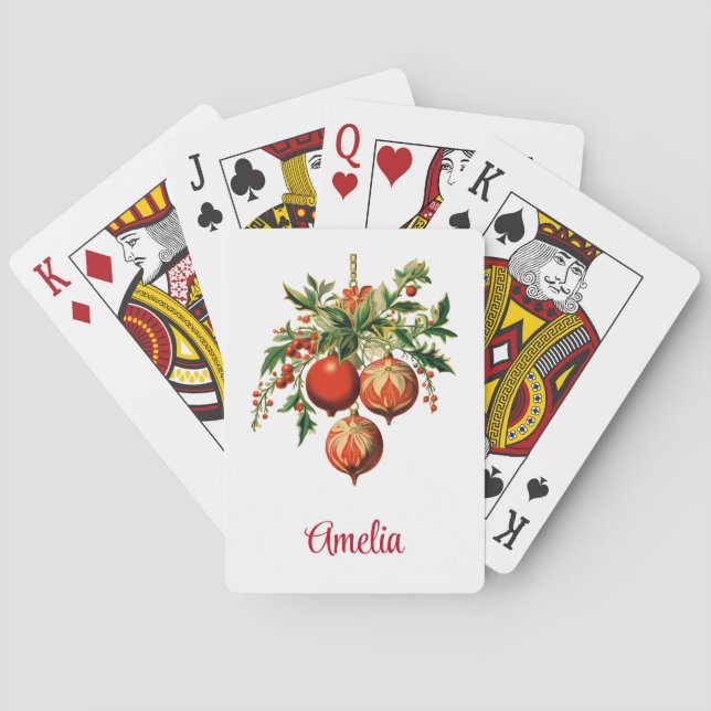 Jeu De Cartes Décorations d'arbre de Noël Cool rétros (dos)