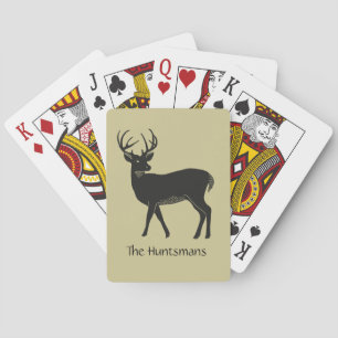 Jeu De Cartes Deer, Buck en noir cartes de Noël