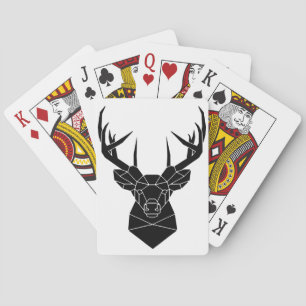 Jeu De Cartes Deer Head Fichier Ai Géométrique Deer Silhouette S