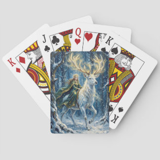 Jeu De Cartes Déesse celtique & Cerf blanc lumineux