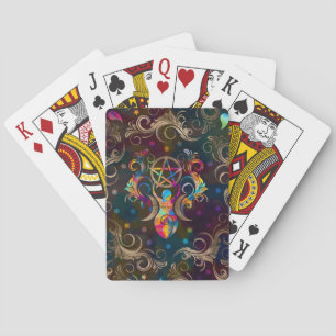 Jeu De Cartes Déesse de la lune triple avec ornement pentagramme