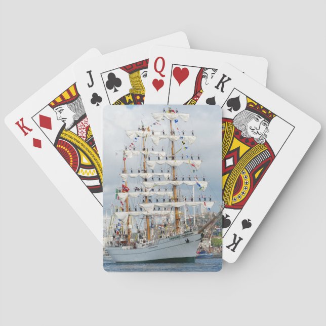 Jeu De Cartes Défilé de bateau de navigation (dos)