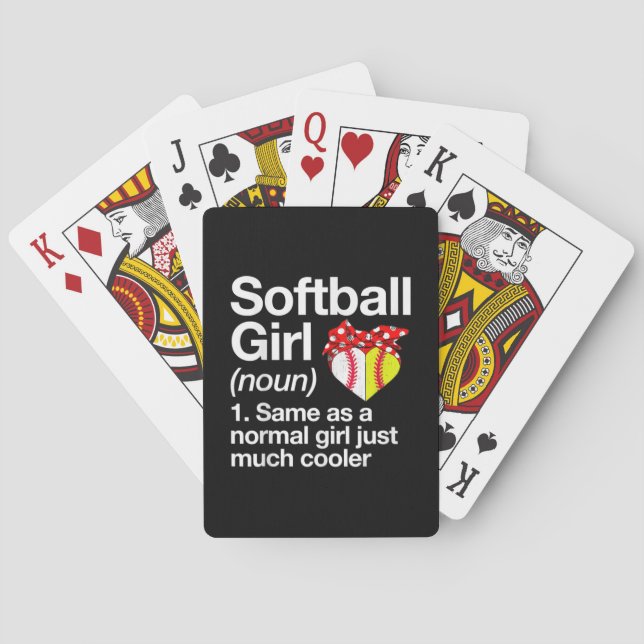 Jeu De Cartes Définition de fille de softball Sassy Sports (dos)