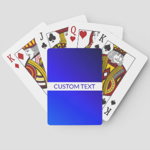 Jeu De Cartes Dégradé bleu et texte modifiable sur bande blanche