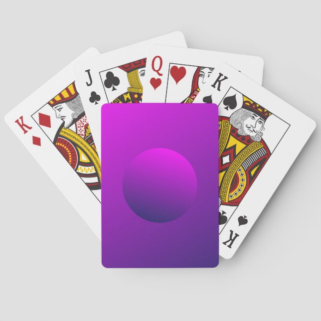 Jeu De Cartes Dégradé Violet (dos)
