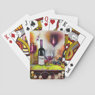 Jeu De Cartes Dégustation de vin Art numérique coloré
