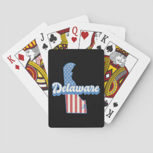 Jeu De Cartes Delaware USA Map Drapeau américain