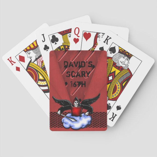 Jeu De Cartes Demon Hunter Goth Red Effrayer 16e anniversaire (dos)
