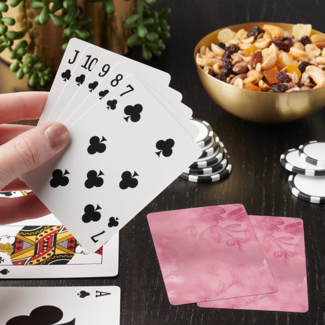 Jeu De Cartes Dentelle rose chic (In Situ)
