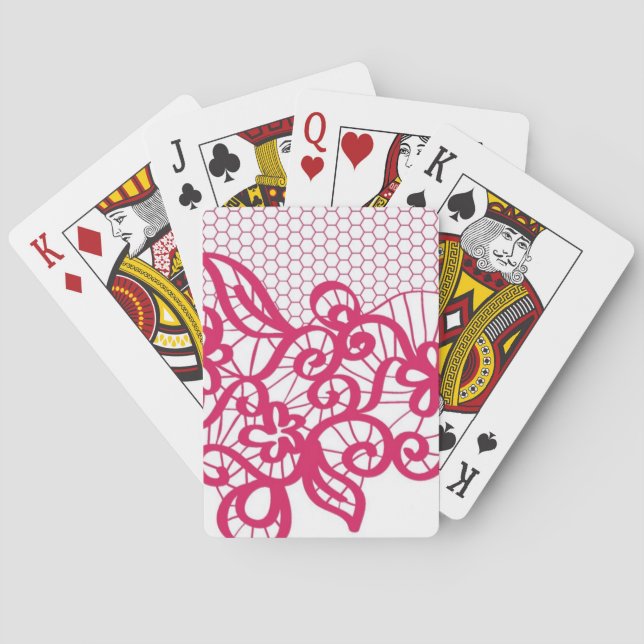 Jeu De Cartes Dentelle rouge (dos)