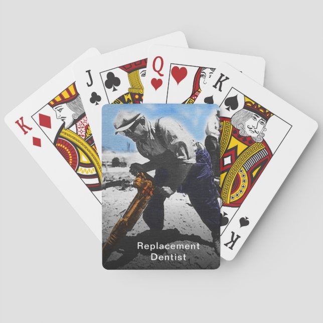 Jeu De Cartes Dentiste de remplacement amusant Travailleur de co (dos)
