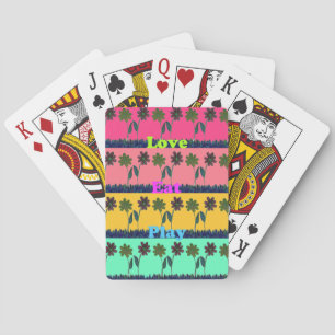 Jeu De Cartes Dernier bouquet floral manger amour jouer design