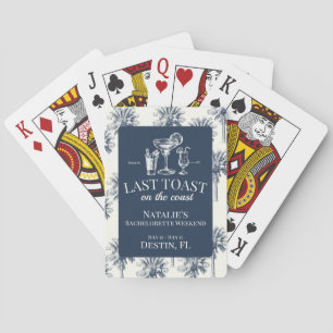 Jeu De Cartes Dernier Toast Sur La Côte Bachelorette Bleu Bleu