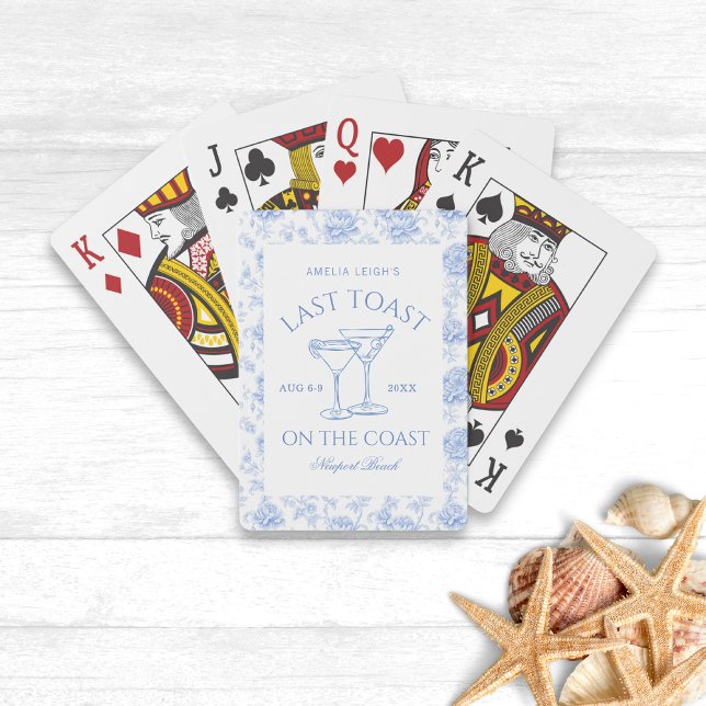 Jeu De Cartes Dernier Toast sur la côte Floral Bachelorette (Créateur téléchargé)