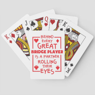 Jeu De Cartes Derrière chaque grand joueur de pont les yeux roul