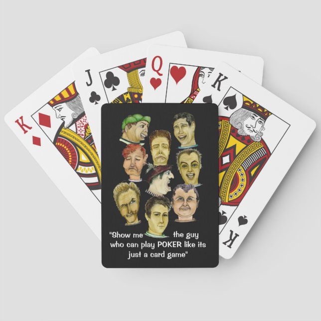 Jeu De Cartes Des Gars Humoristiques Jouant Au Poker Classique J (dos)