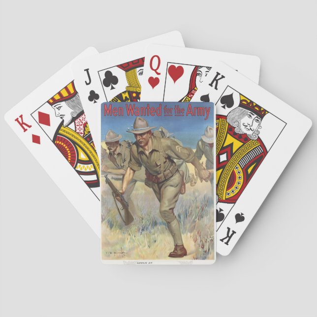 Jeu De Cartes Des hommes Recherchés pour la Première Guerre Mond (dos)
