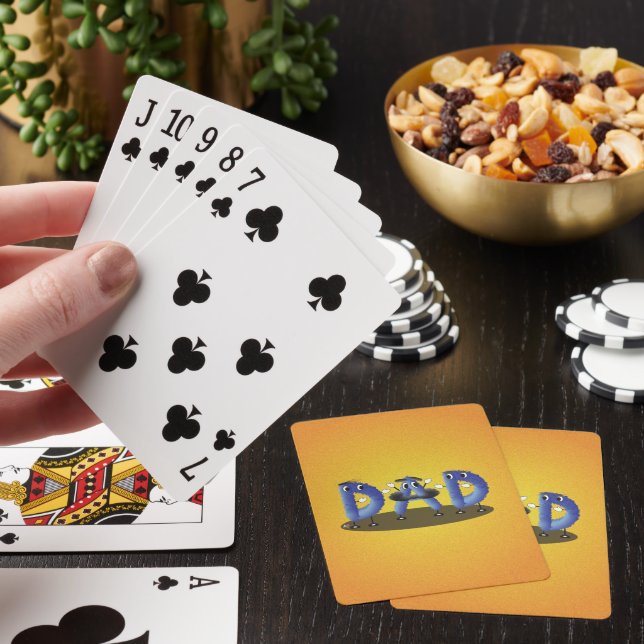 Jeu De Cartes Des lettres bleues moelleuses amusantes Papa joue  (In Situ)