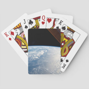 Jeu De Cartes Des Poutres De Soleil Au Bord Des Eaux De L'Océan 