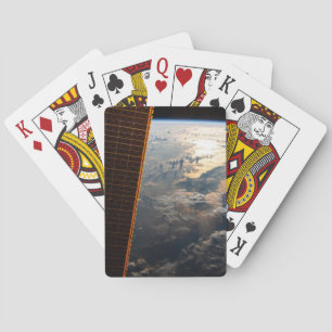 Jeu De Cartes Des Poutres Sunglint Au Large De La Mer Des Célèbe