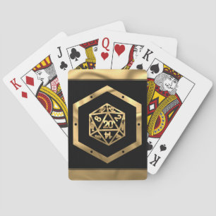 Jeu De Cartes Dés RPG   Gold Imaginaire Retro Tabletop PnP Gamer