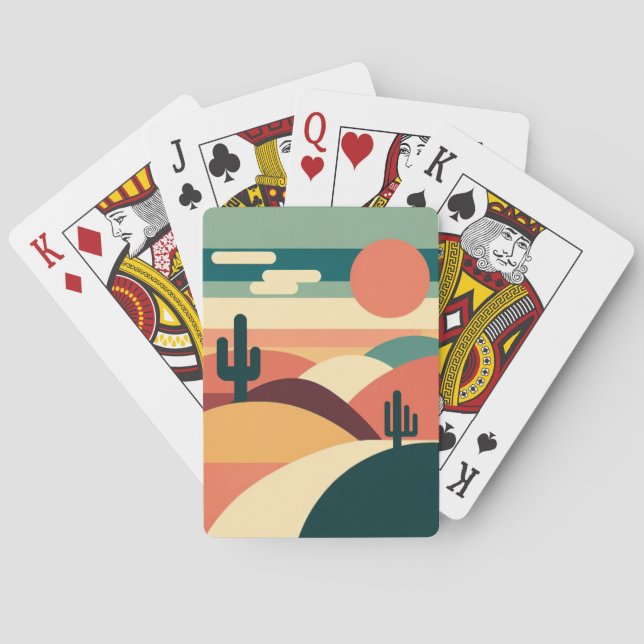 Jeu De Cartes Desert Dusk Cartes de Jeu Abstraites (dos)