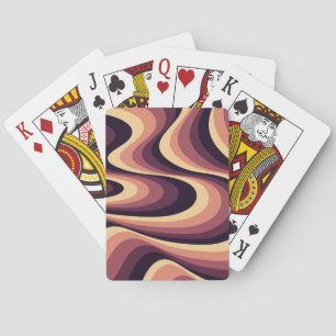 Jeu De Cartes Design abstrait violet, rose et beige