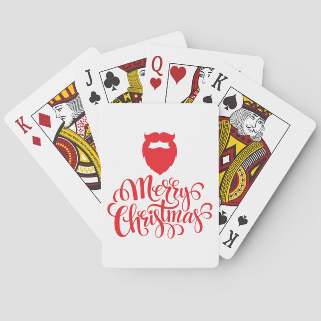 Jeu De Cartes Design de Noël Barbe Père Noël (dos)