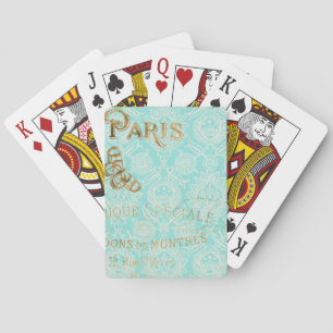 Jeu De Cartes Design Gold vintage Paris