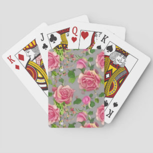 Jeu De Cartes Design Rose de jardin de campagne français élégant