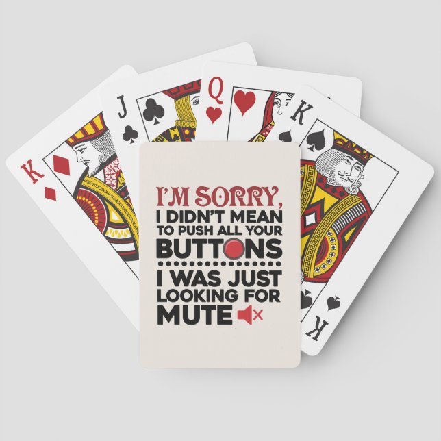 Jeu De Cartes Désolé D'Appuyer Sur Tous Vos Boutons Sourcam Drôl (dos)