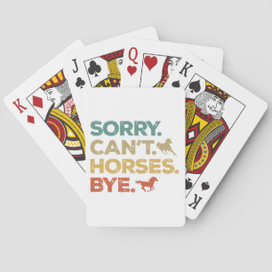 Jeu De Cartes Désolé, les chevaux ne peuvent pas dire au revoir