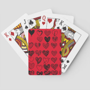 Jeu De Cartes Dessin adorable de Black Heart Scribble