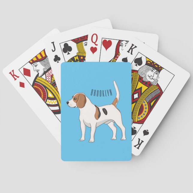 Jeu De Cartes dessin animé de chien beagle (dos)
