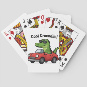 Jeu De Cartes Dessin de crocodile cool dans les lunettes de sole