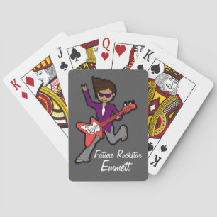 Jeu De Cartes Dessin de Rockstar nom garçon carte de jeu musical