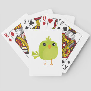 Jeu De Cartes Dessin d'oiseau vert