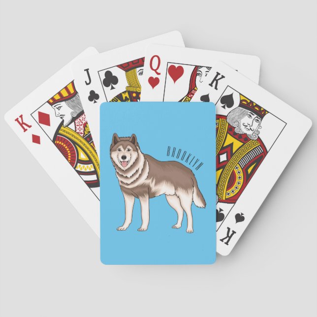 Jeu De Cartes dessin humoristique sibérien husky (dos)