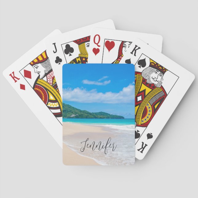 Jeu De Cartes Destination tropicale Plage Pittoresque Photo (dos)