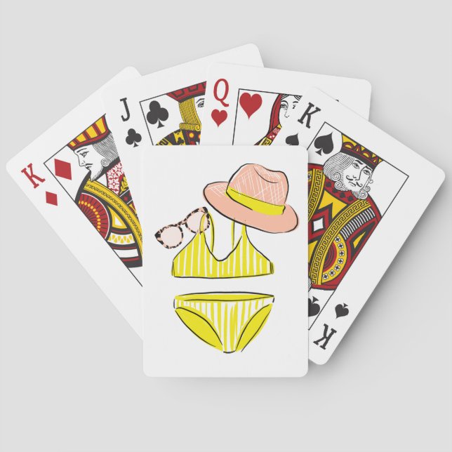 Jeu De Cartes Détendez-vous au soleil - maillot de bain jaune (dos)