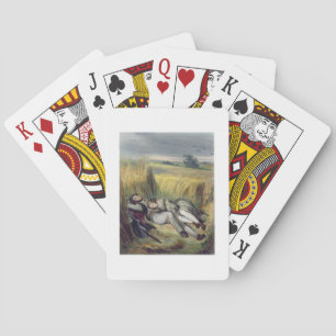 Jeu De Cartes Deux amants Allongés dans un champ de maïs (litho)