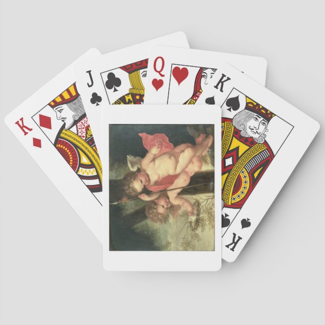 Jeu De Cartes Deux Cherubs volants, tenant la Couronne d'épines  (dos)