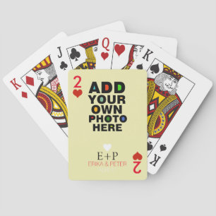 Jeu De Cartes Deux de Coeurs Amour Photo Mariage